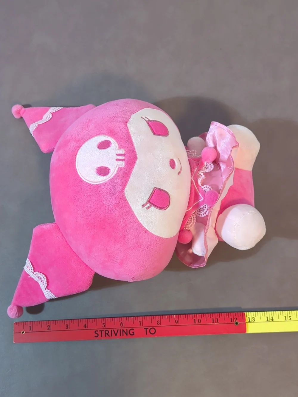 2024 Hello Kitty And Friends Monochrome Kuromi Plush Pink And Light Pink Sanrio